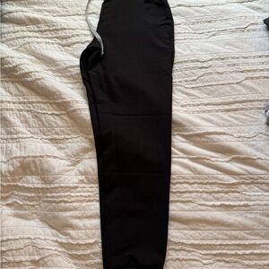 Black Jogger Pants with Gray Drawstring